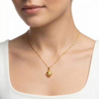 101-25L3176-B 22k gold heart pendant, gold heart pendant, heart pendant necklace, ladies gold pendant, women heart pendant, cute gold pendant, small heart pendant, lightweight gold pendant, gold jewelry online, heart shape pendant, daily wear gold pendant,