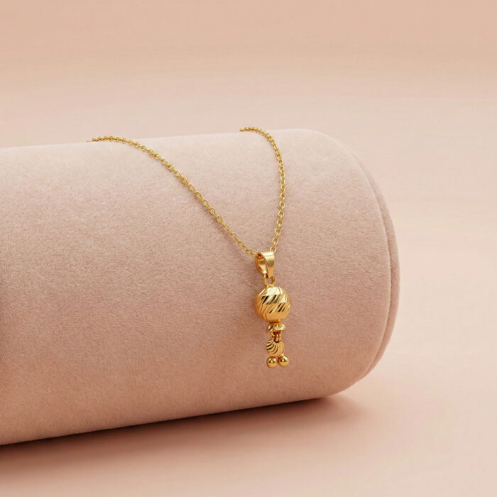 101-26F2442 22k gold pendant, gold bead pendant, ladies gold pendant, gold drop pendant, lightweight gold pendant, fancy gold pendant design, daily wear gold pendant, gold necklace pendant, yellow gold pendant, modern gold pendant, gold jewelry online,