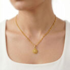 22k gold pendant, 916 gold pendant, round gold pendant, traditional gold pendant, designer gold pendant, gold pendant for women, lightweight gold pendant, fancy gold pendant, south indian gold pendant, handmade gold pendant, gold jewellery online, gold charm pendant, premium gold pendant, daily wear gold pendant, festive gold pendant