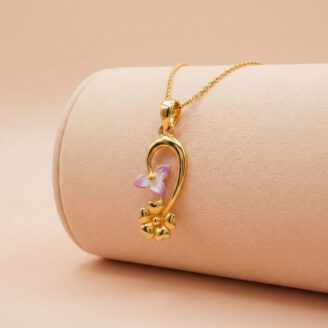 22k gold pendant, butterfly gold pendant, flower gold pendant, floral pendant design, ladies gold pendant, gold butterfly necklace, lightweight gold pendant, designer gold pendant, trendy gold jewelry, nature inspired pendant, gold pendant for women, cute butterfly pendant, elegant gold pendant, daily wear gold jewelry, hallmarked gold pendant, premium gold pendant,