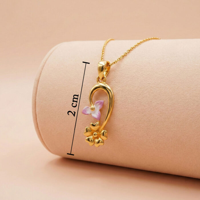 22k gold pendant, butterfly gold pendant, flower gold pendant, floral pendant design, ladies gold pendant, gold butterfly necklace, lightweight gold pendant, designer gold pendant, trendy gold jewelry, nature inspired pendant, gold pendant for women, cute butterfly pendant, elegant gold pendant, daily wear gold jewelry, hallmarked gold pendant, premium gold pendant,
