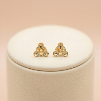 Cute Flower Design 22K Gold Earrings for Kids