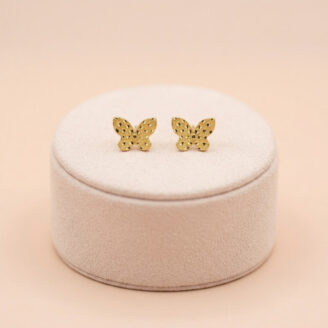 Cute Butterfly Design 22K Gold Earrings for Kids