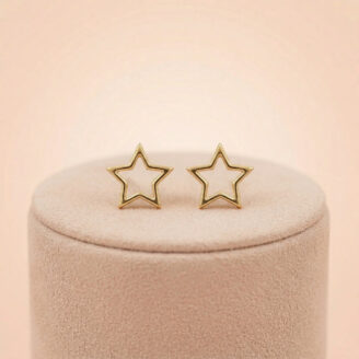 Trendy 22K Gold Star Kids Ear Studs